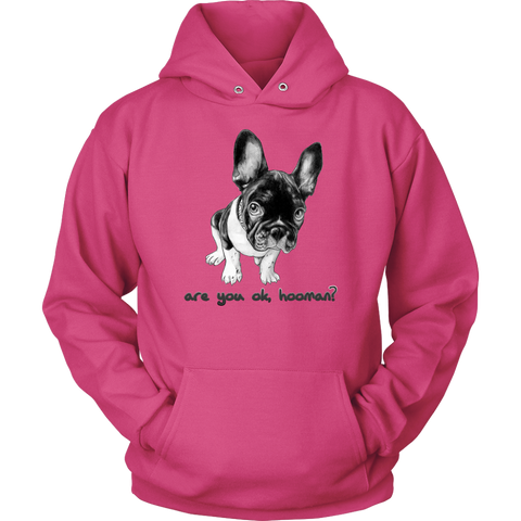 French Bulldog Shirt Frenchie T-Shirt Are You OK Hooman Unisex Hoodie