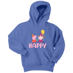 Peppa gives present for little girl Youth Hoodie