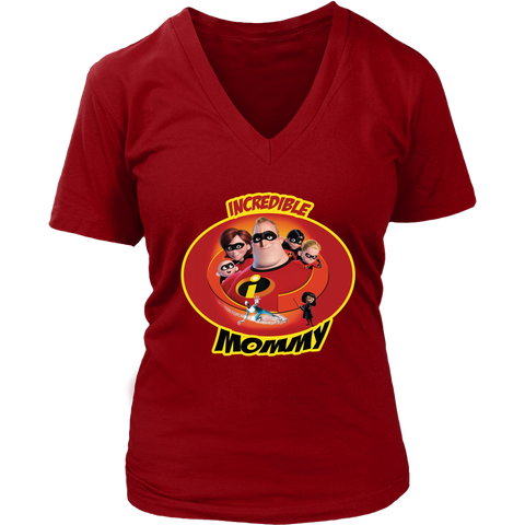 Mrs Incredible Mommy V-Neck Shirt