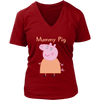 Image of Mummy Pig Womens V-Neck