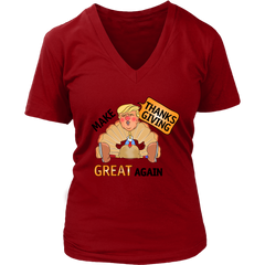 Make Thanksgiving Great Again Womens V-Neck