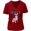 Image of French Bulldog Shirt Frenchie T-Shirt Dog Lover Vogue District Womens V-Neck