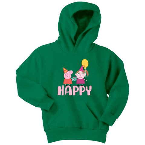 Peppa gives present for little girl Youth Hoodie