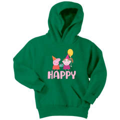 Peppa gives present for little girl Youth Hoodie