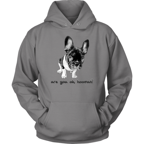 French Bulldog Shirt Frenchie T-Shirt Are You OK Hooman Unisex Hoodie