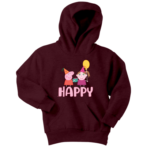 Peppa gives present for little girl Youth Hoodie