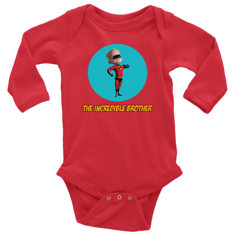 The Incredible Brother Long Sleeve Baby Bodysuit