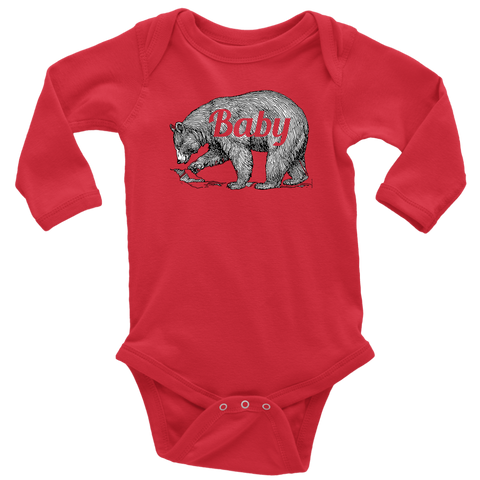 Baby Bear Funny Infant Shirts Cute Newborn Creeper Family Long Sleeve Bodysuit