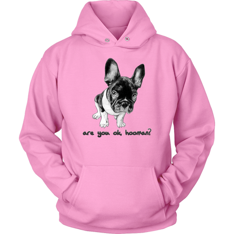 French Bulldog Shirt Frenchie T-Shirt Are You OK Hooman Unisex Hoodie