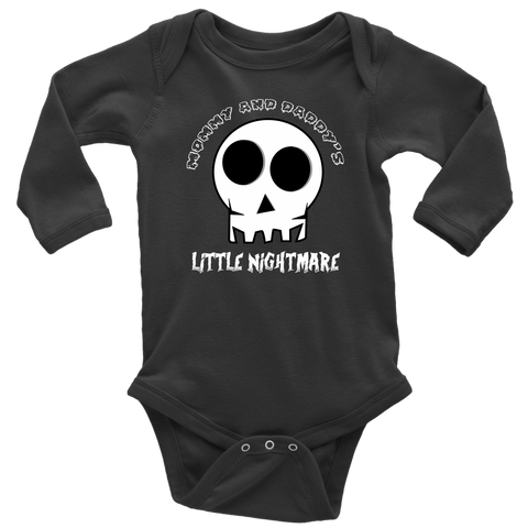 Mommy & Daddys Little Nightmare! Onepiece Long Sleeve Bodysuit