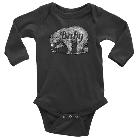 Baby Bear Funny Infant Shirts Cute Newborn Creeper Family Long Sleeve Bodysuit